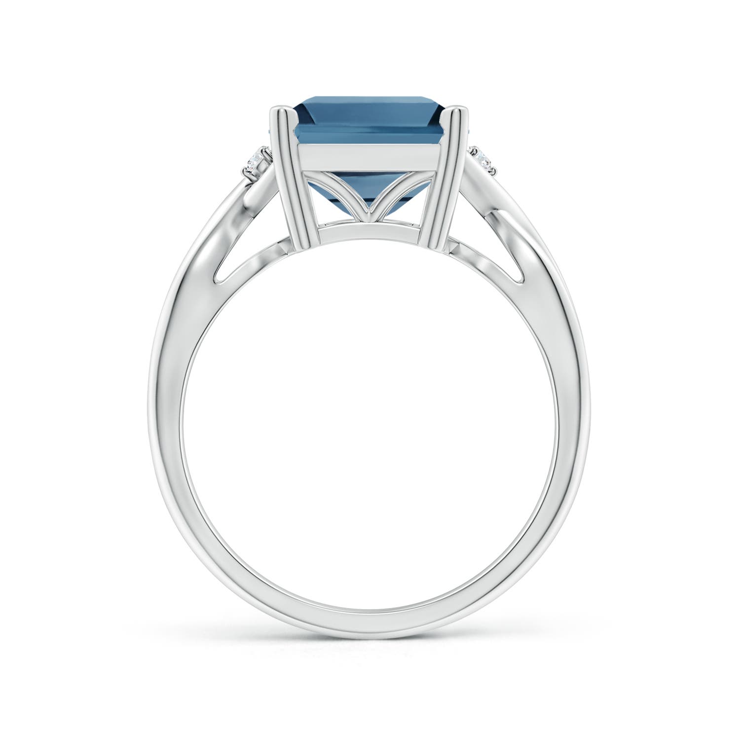 A - London Blue Topaz / 5.63 CT / 14 KT White Gold