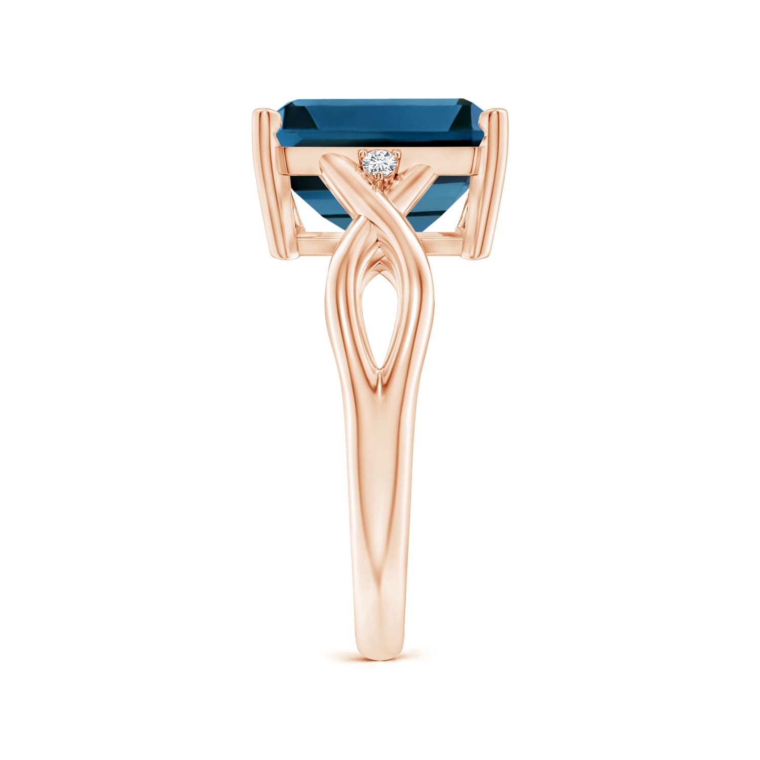 AAA - London Blue Topaz / 5.63 CT / 14 KT Rose Gold