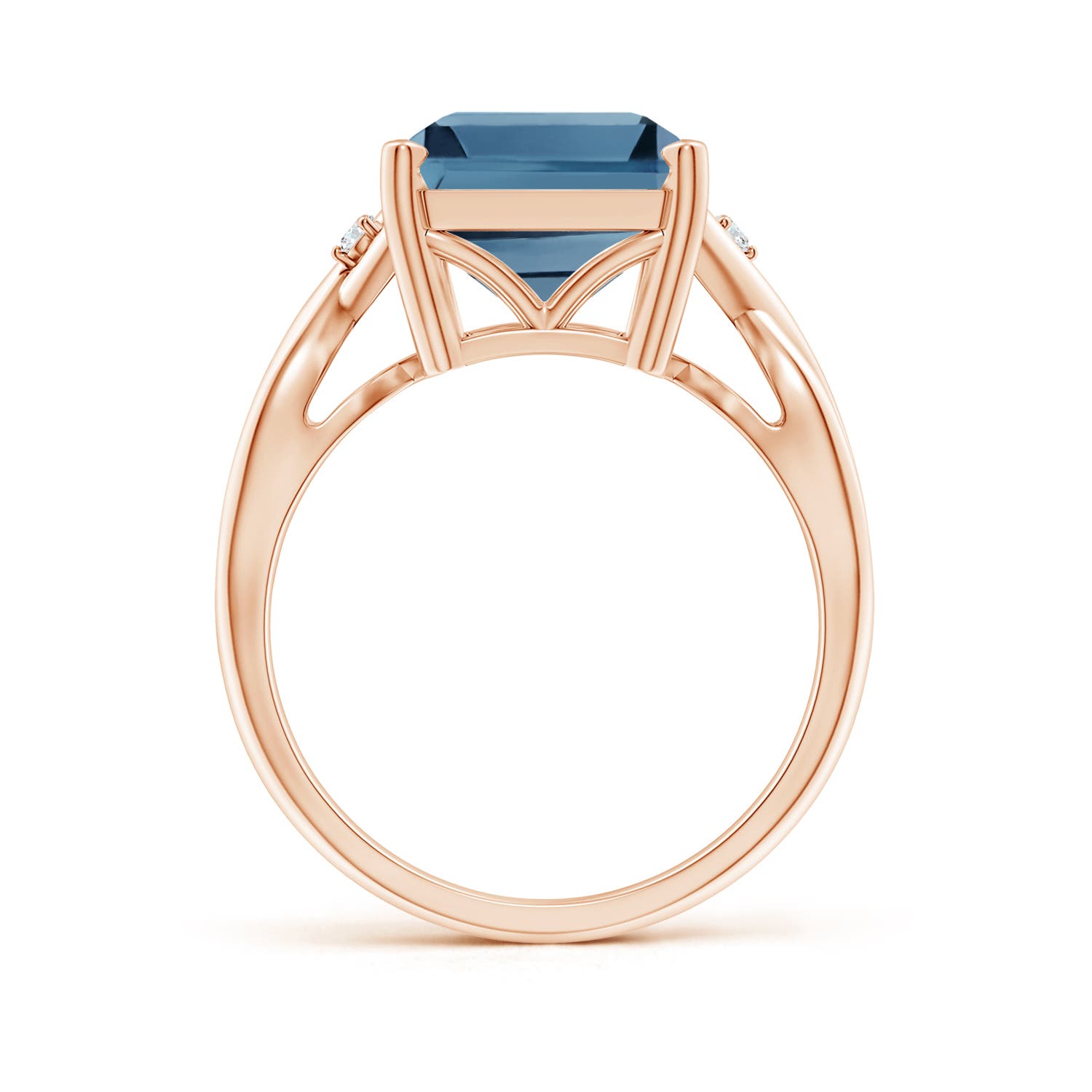 A - London Blue Topaz / 10.03 CT / 14 KT Rose Gold