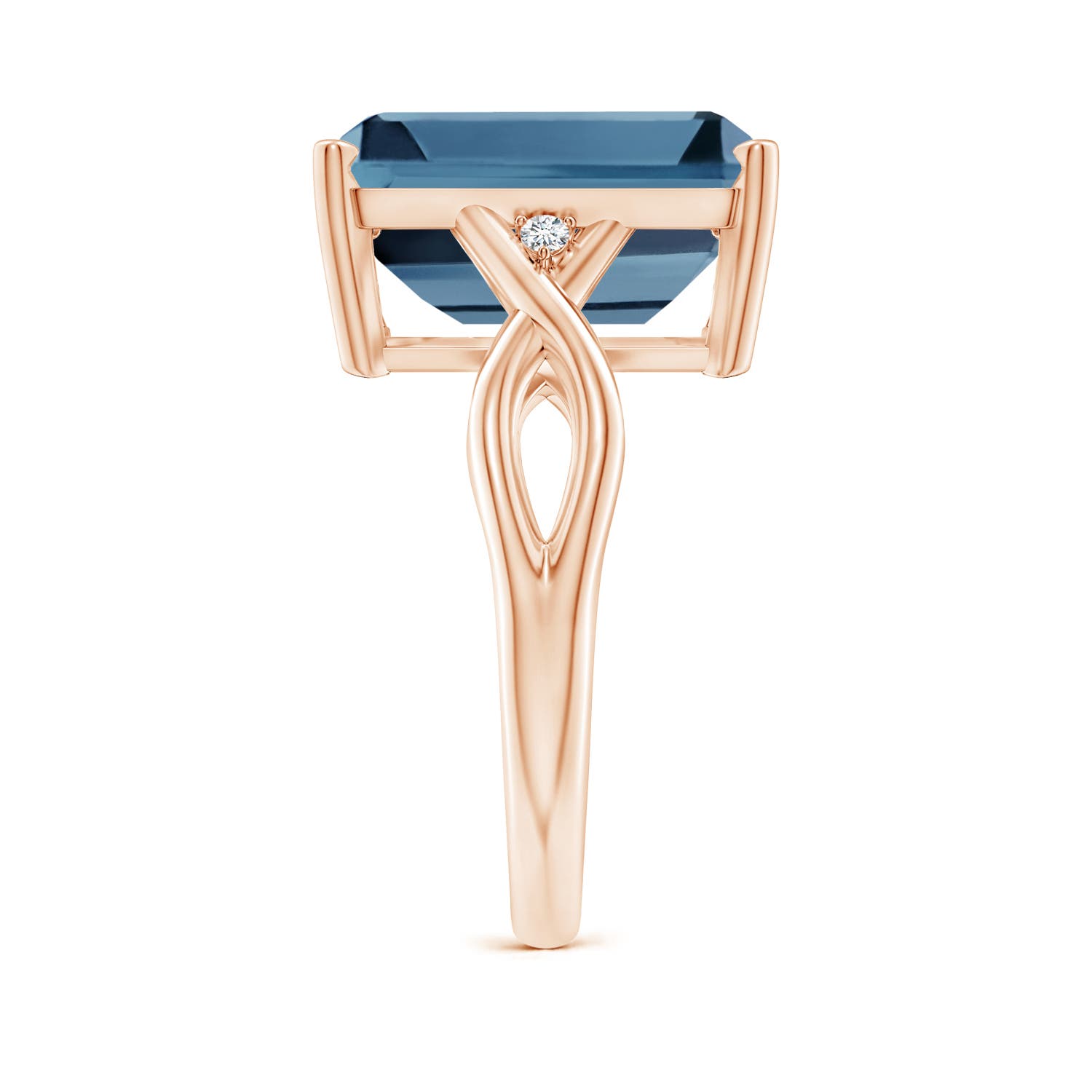 A - London Blue Topaz / 10.03 CT / 14 KT Rose Gold