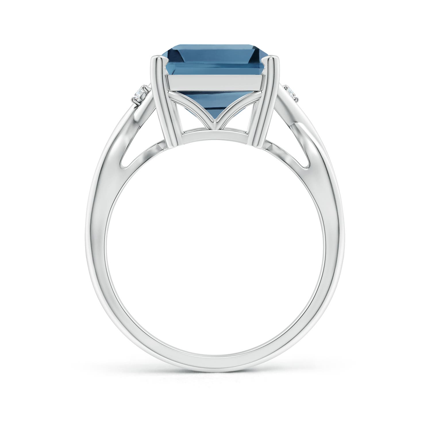 A - London Blue Topaz / 10.03 CT / 14 KT White Gold