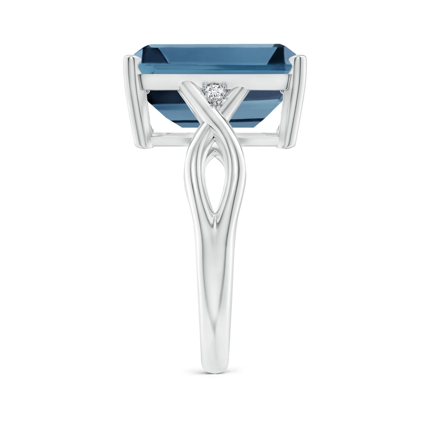 A - London Blue Topaz / 10.03 CT / 14 KT White Gold