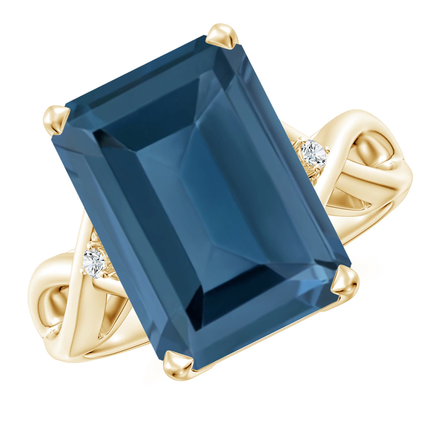 A - London Blue Topaz / 10.03 CT / 14 KT Yellow Gold