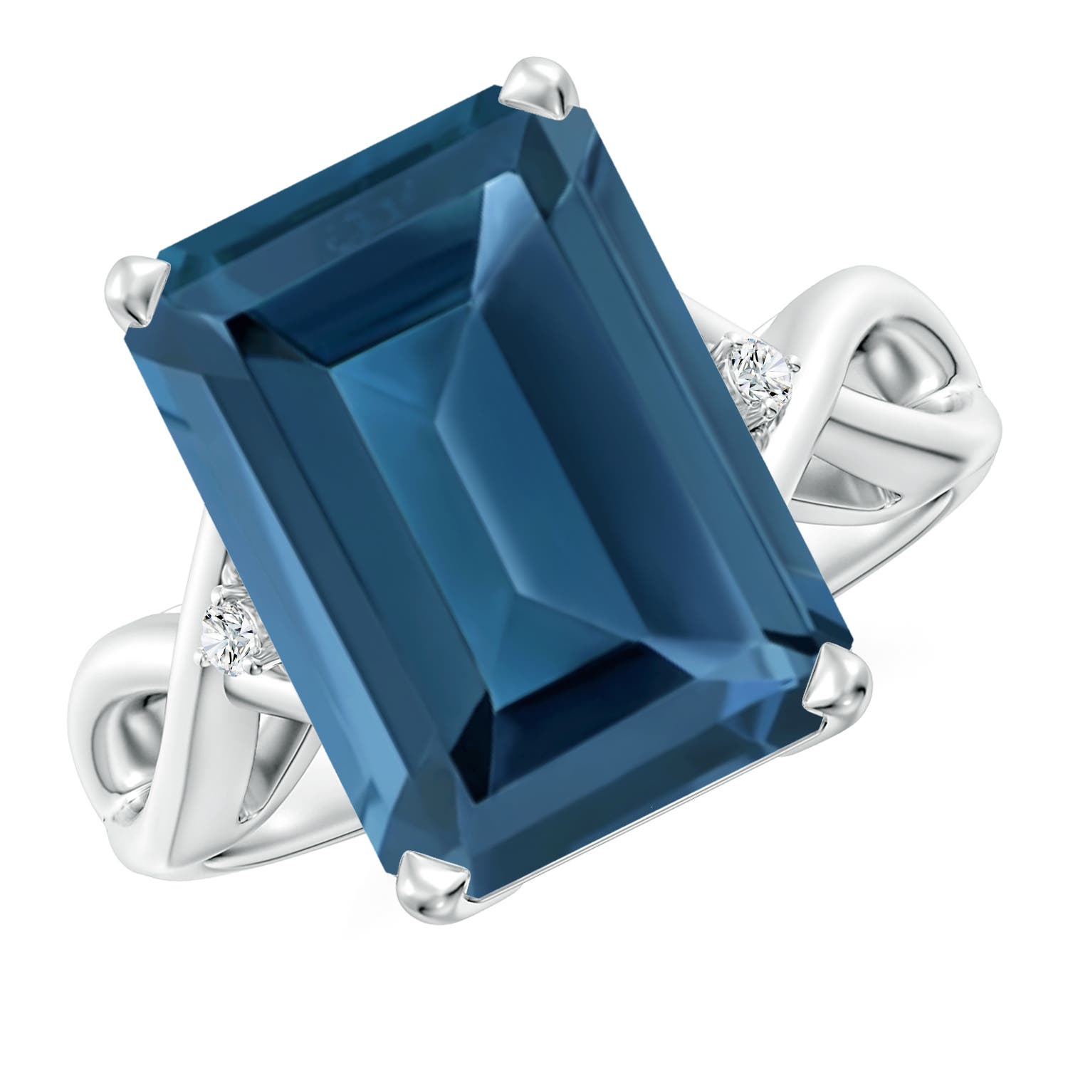 AA - London Blue Topaz / 10.03 CT / 14 KT White Gold