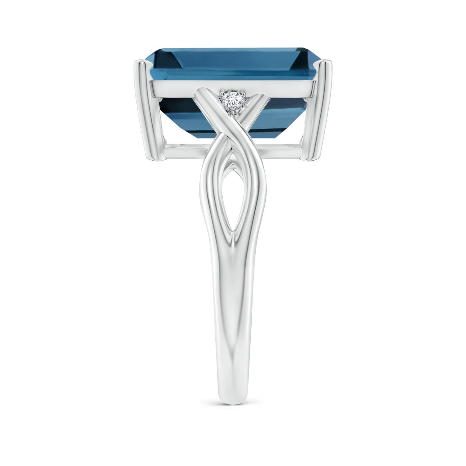 AA - London Blue Topaz / 10.03 CT / 14 KT White Gold