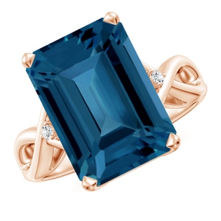 Emerald Cut AAA London Blue Topaz