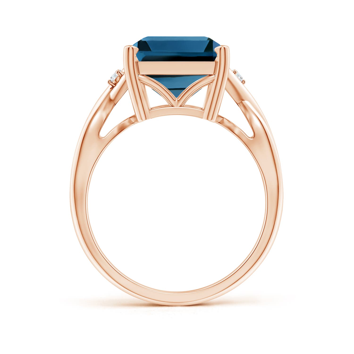 AAA - London Blue Topaz / 10.03 CT / 14 KT Rose Gold