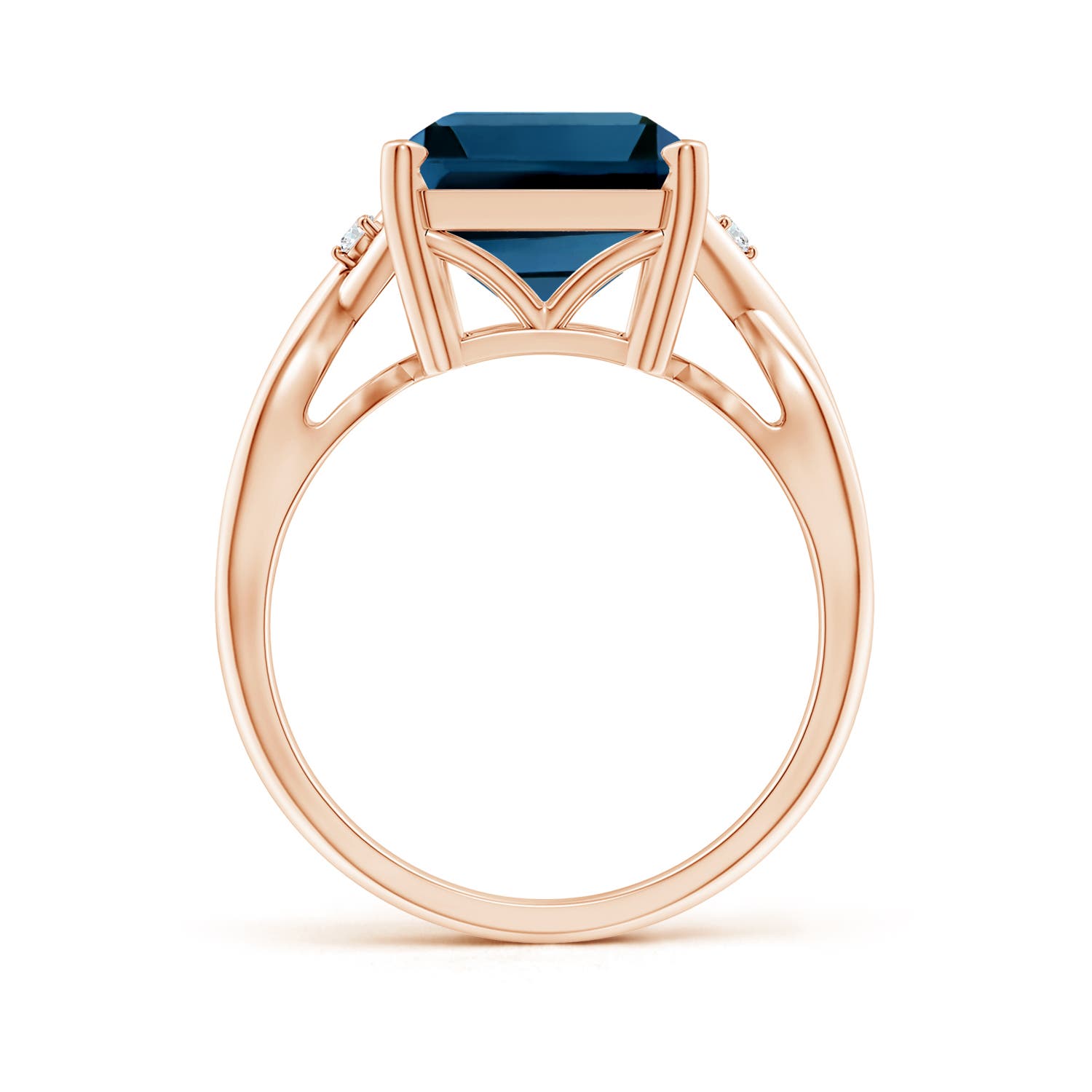 AAAA - London Blue Topaz / 10.03 CT / 14 KT Rose Gold