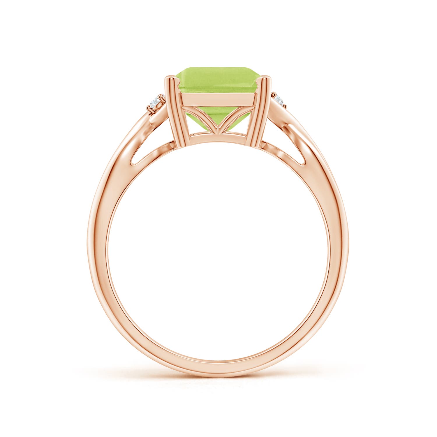 A - Peridot / 3.33 CT / 14 KT Rose Gold