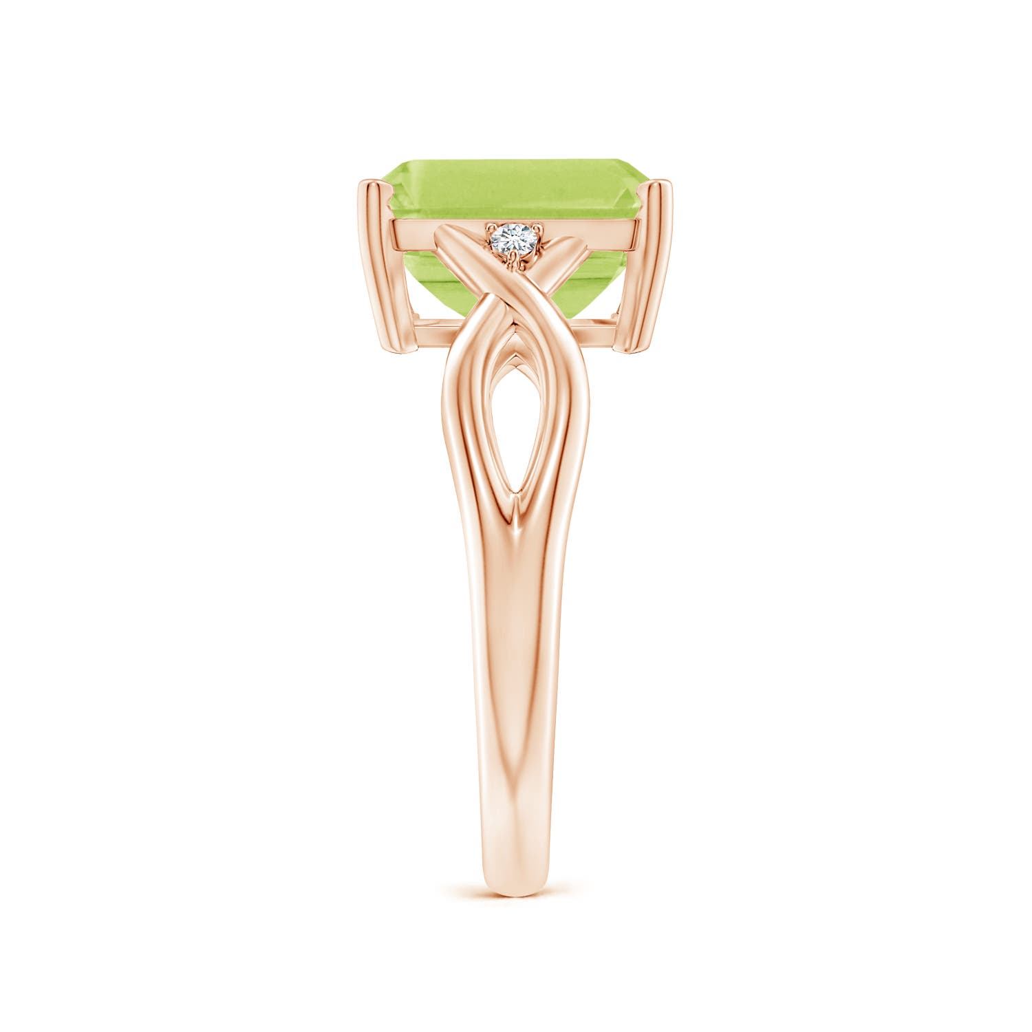 A - Peridot / 3.33 CT / 14 KT Rose Gold