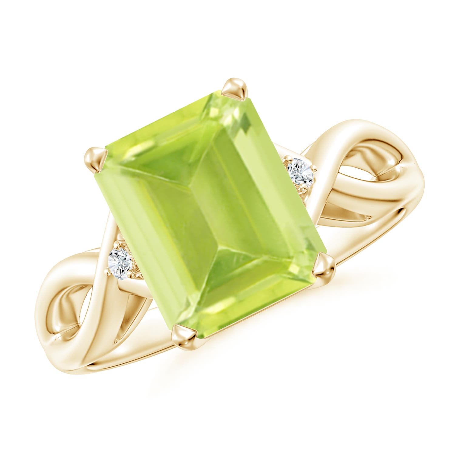 A - Peridot / 3.33 CT / 14 KT Yellow Gold