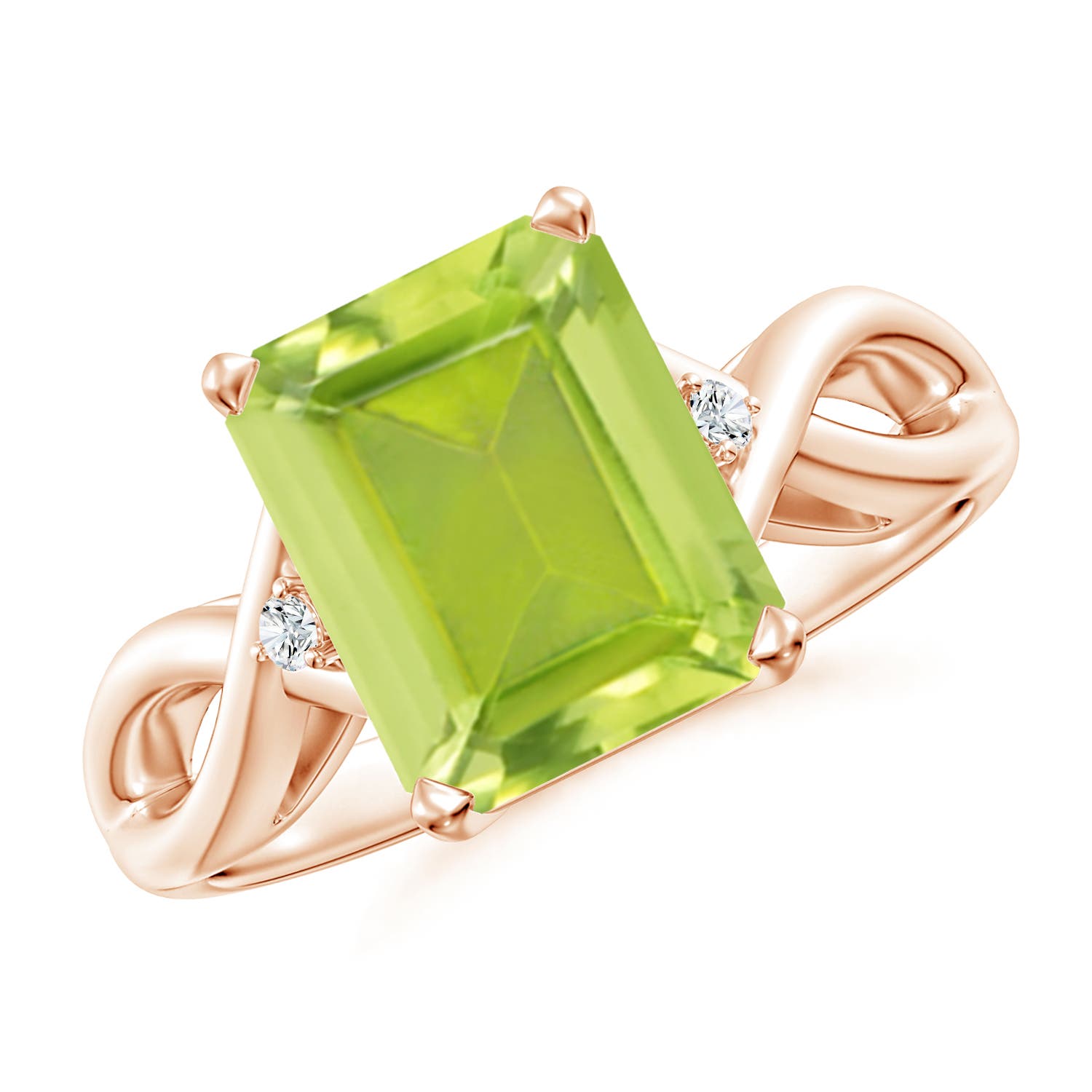 AA - Peridot / 3.33 CT / 14 KT Rose Gold