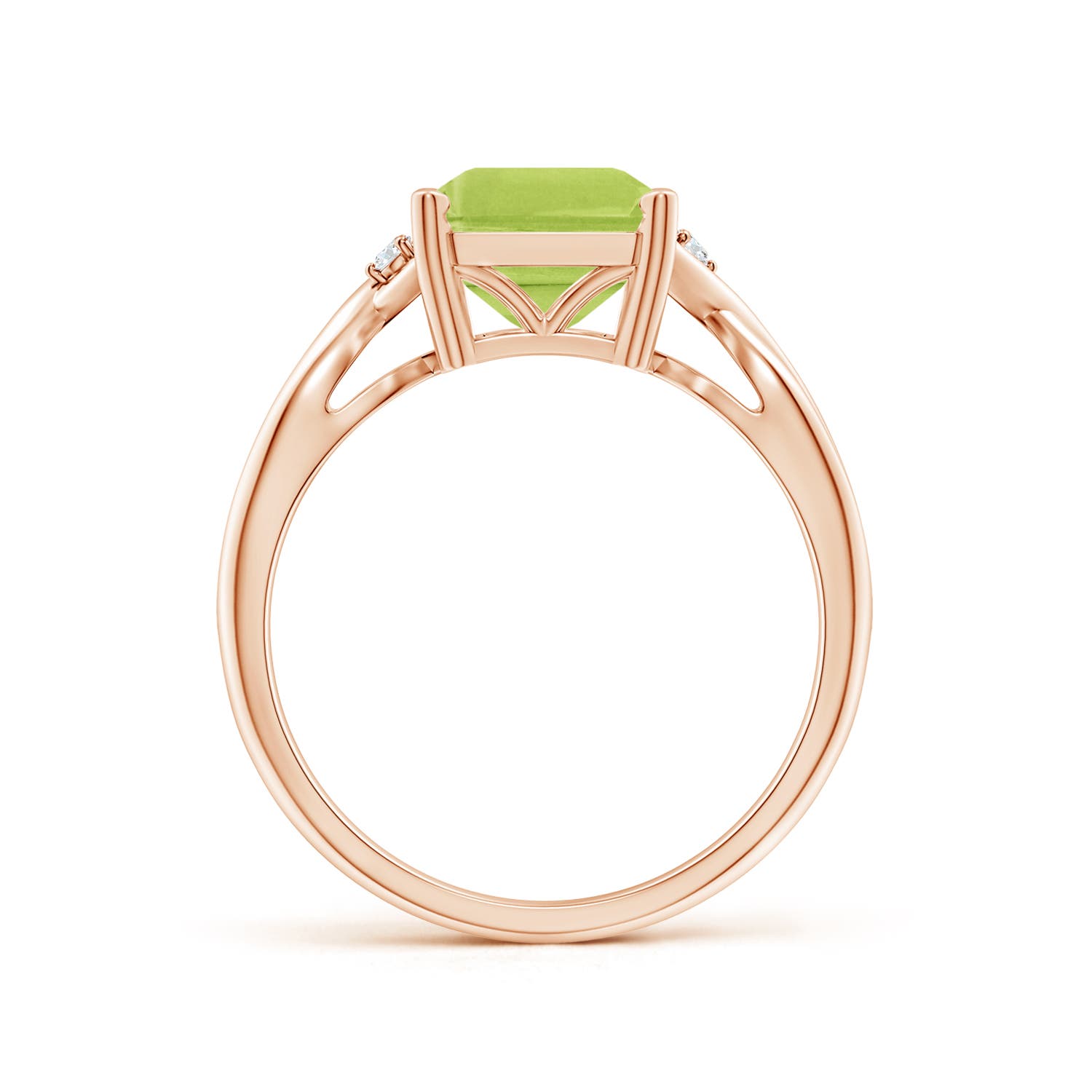 AA - Peridot / 3.33 CT / 14 KT Rose Gold