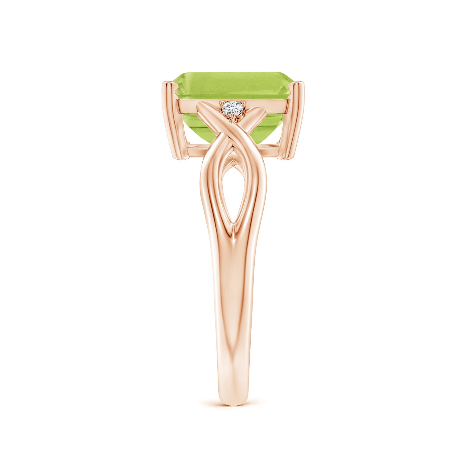 AA - Peridot / 3.33 CT / 14 KT Rose Gold