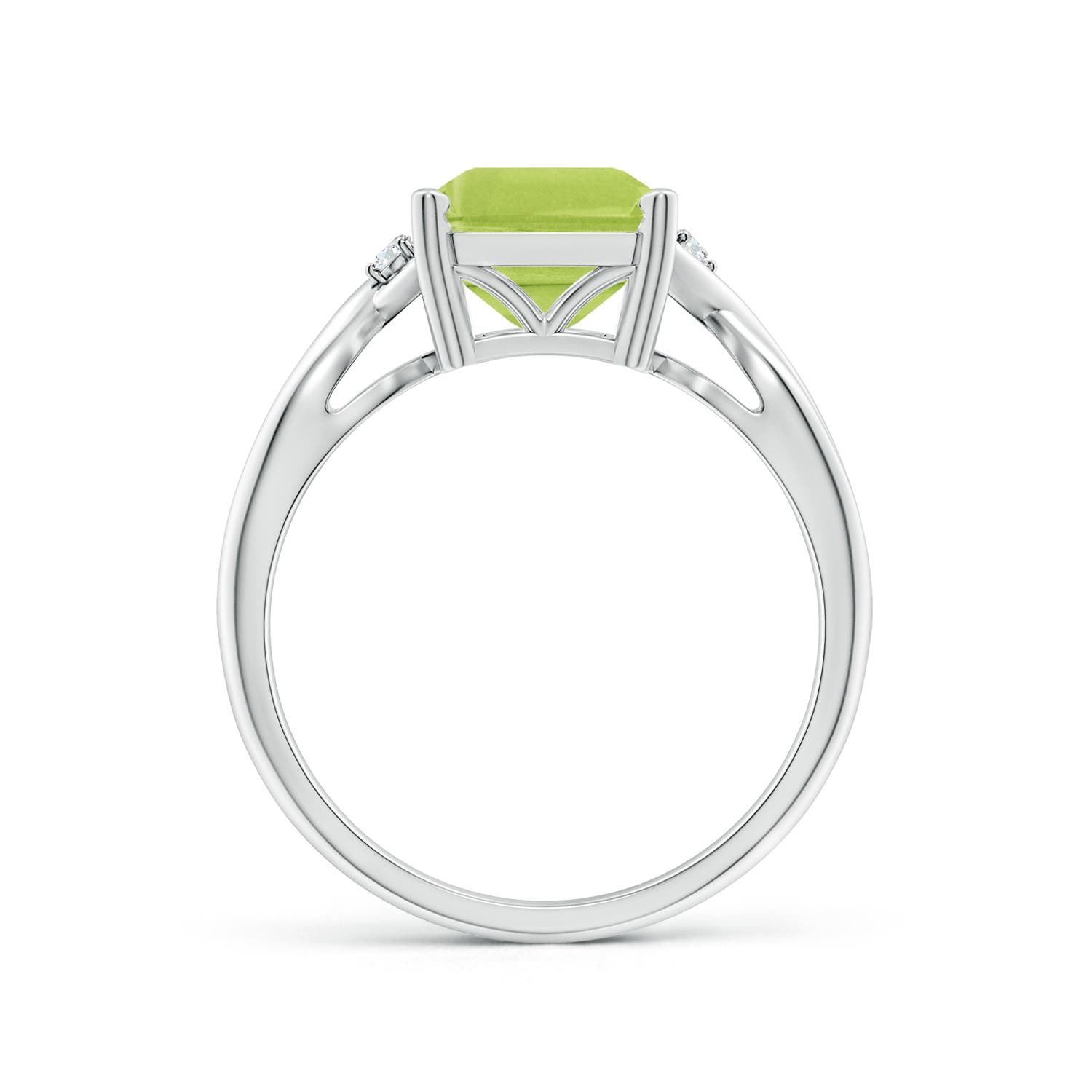 AA - Peridot / 3.33 CT / 14 KT White Gold