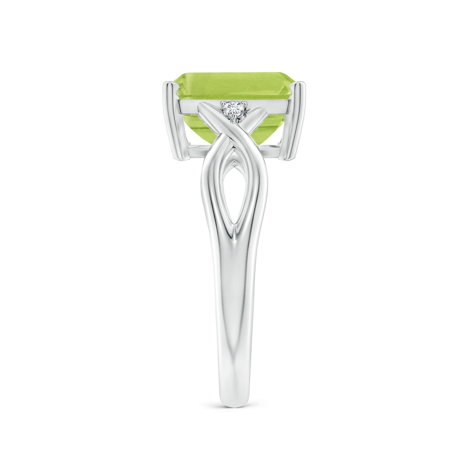 AA - Peridot / 3.33 CT / 14 KT White Gold