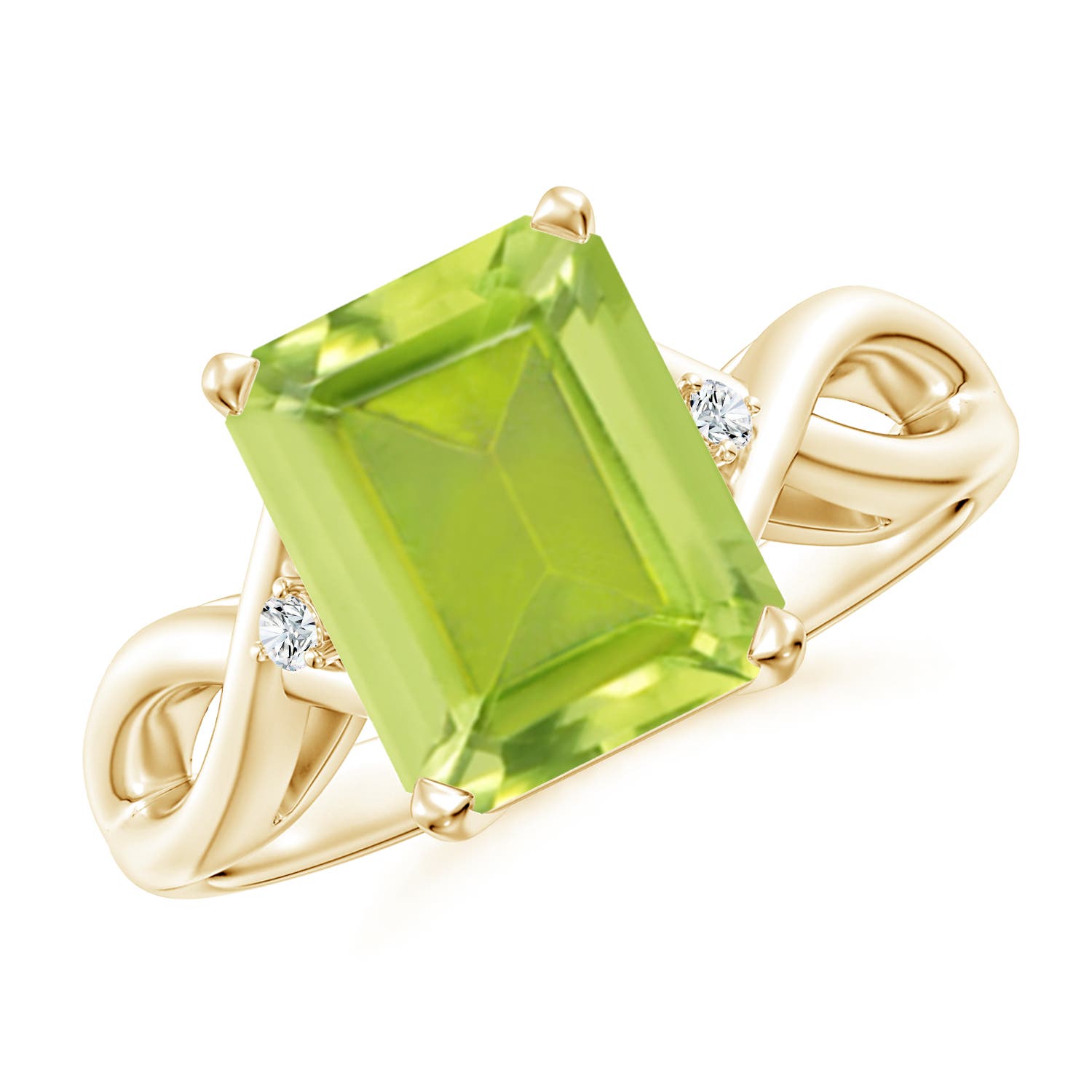 AA - Peridot / 3.33 CT / 14 KT Yellow Gold