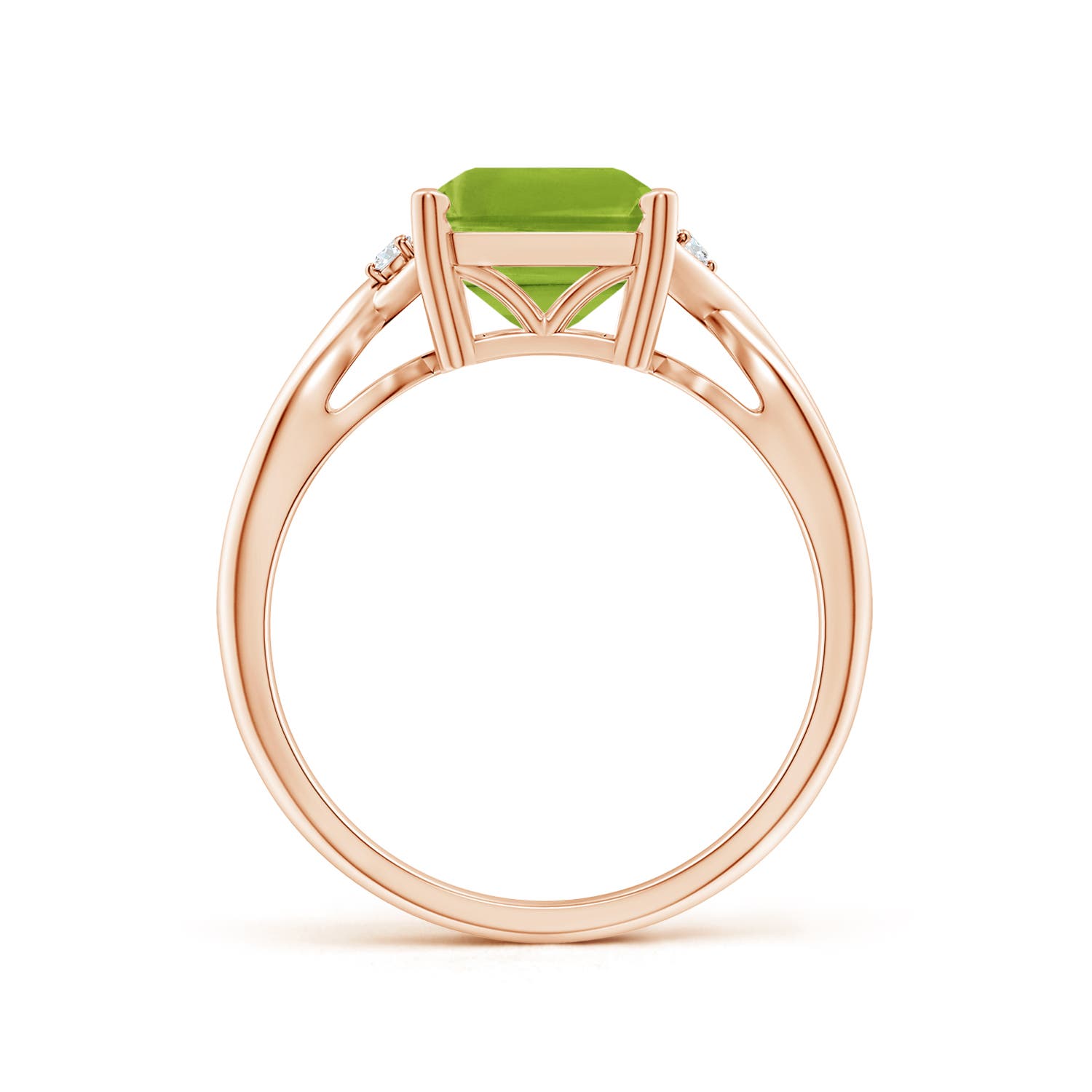 AAA - Peridot / 3.33 CT / 14 KT Rose Gold