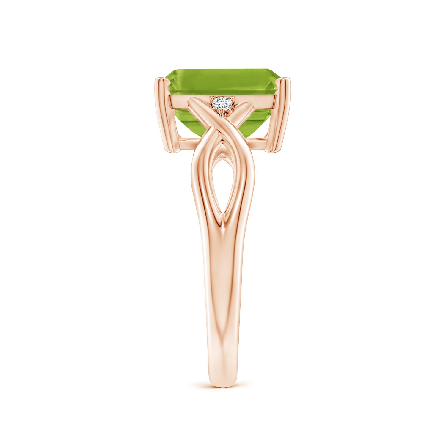 AAA - Peridot / 3.33 CT / 14 KT Rose Gold