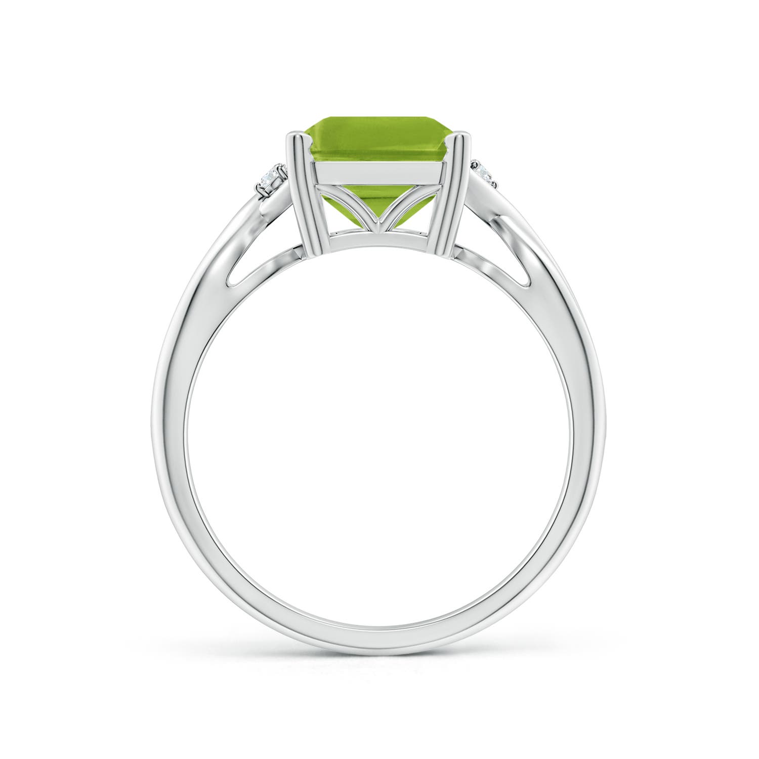 AAA - Peridot / 3.33 CT / 14 KT White Gold