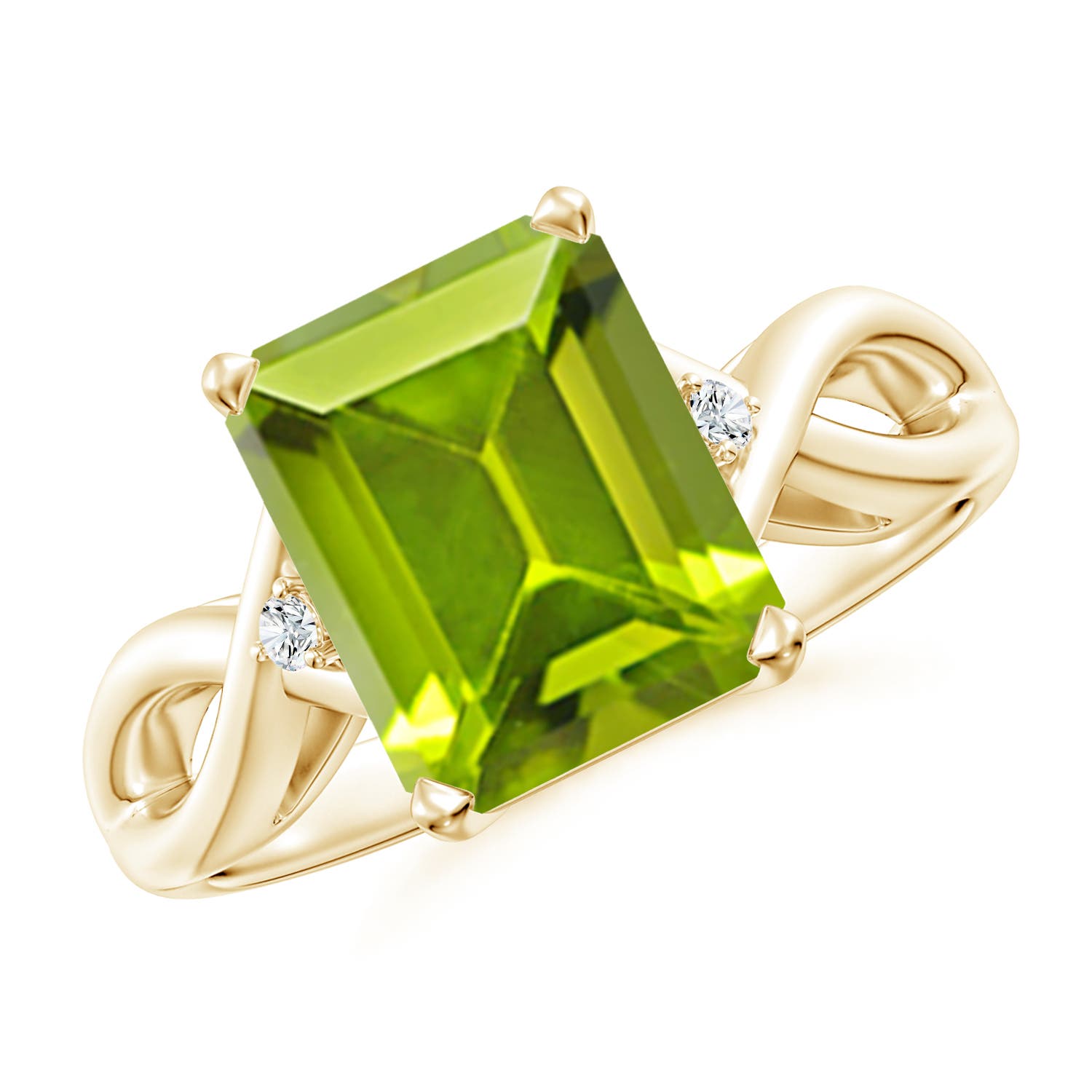 AAA - Peridot / 3.33 CT / 14 KT Yellow Gold