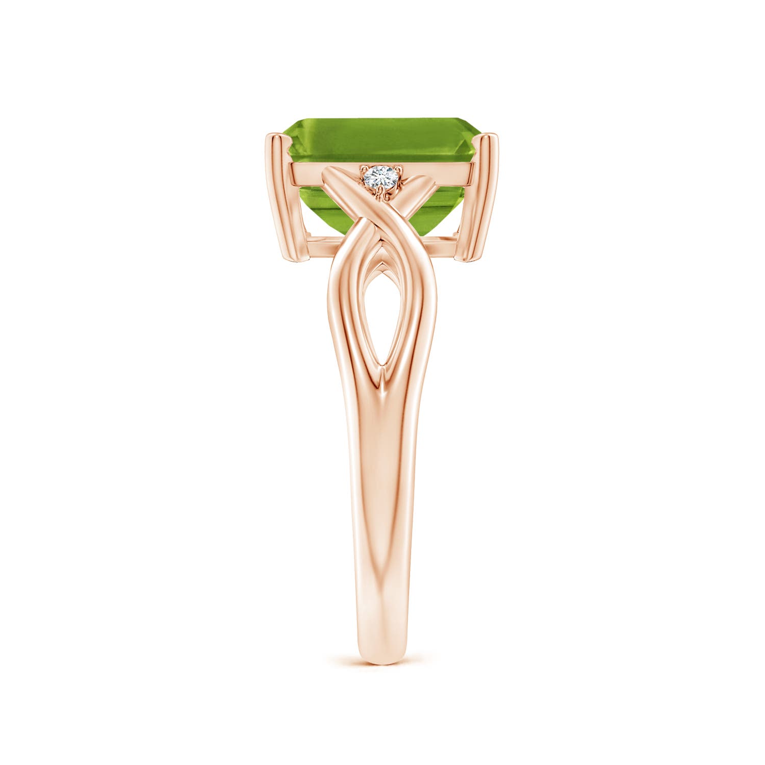 AAAA - Peridot / 3.33 CT / 14 KT Rose Gold