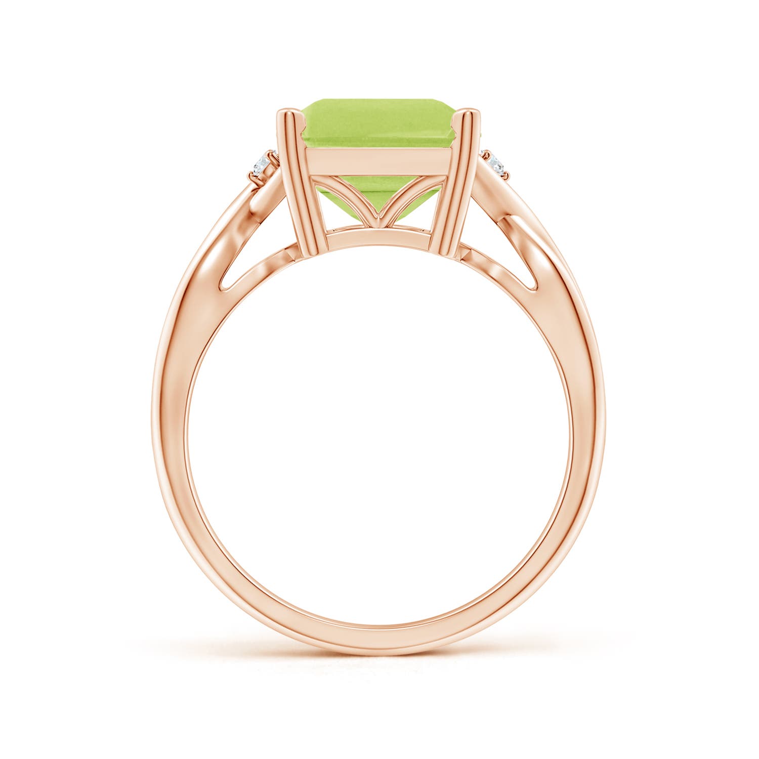 A - Peridot / 3.83 CT / 14 KT Rose Gold