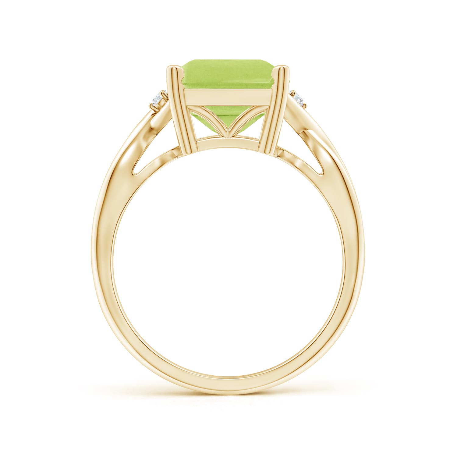 A - Peridot / 3.83 CT / 14 KT Yellow Gold