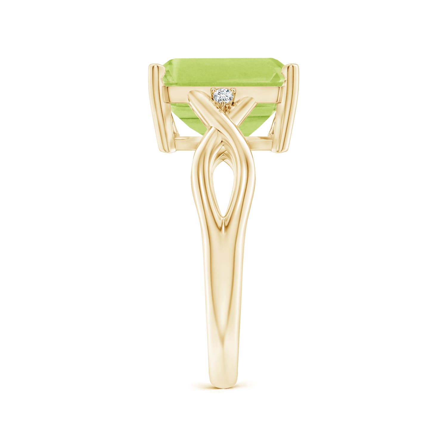 A - Peridot / 3.83 CT / 14 KT Yellow Gold