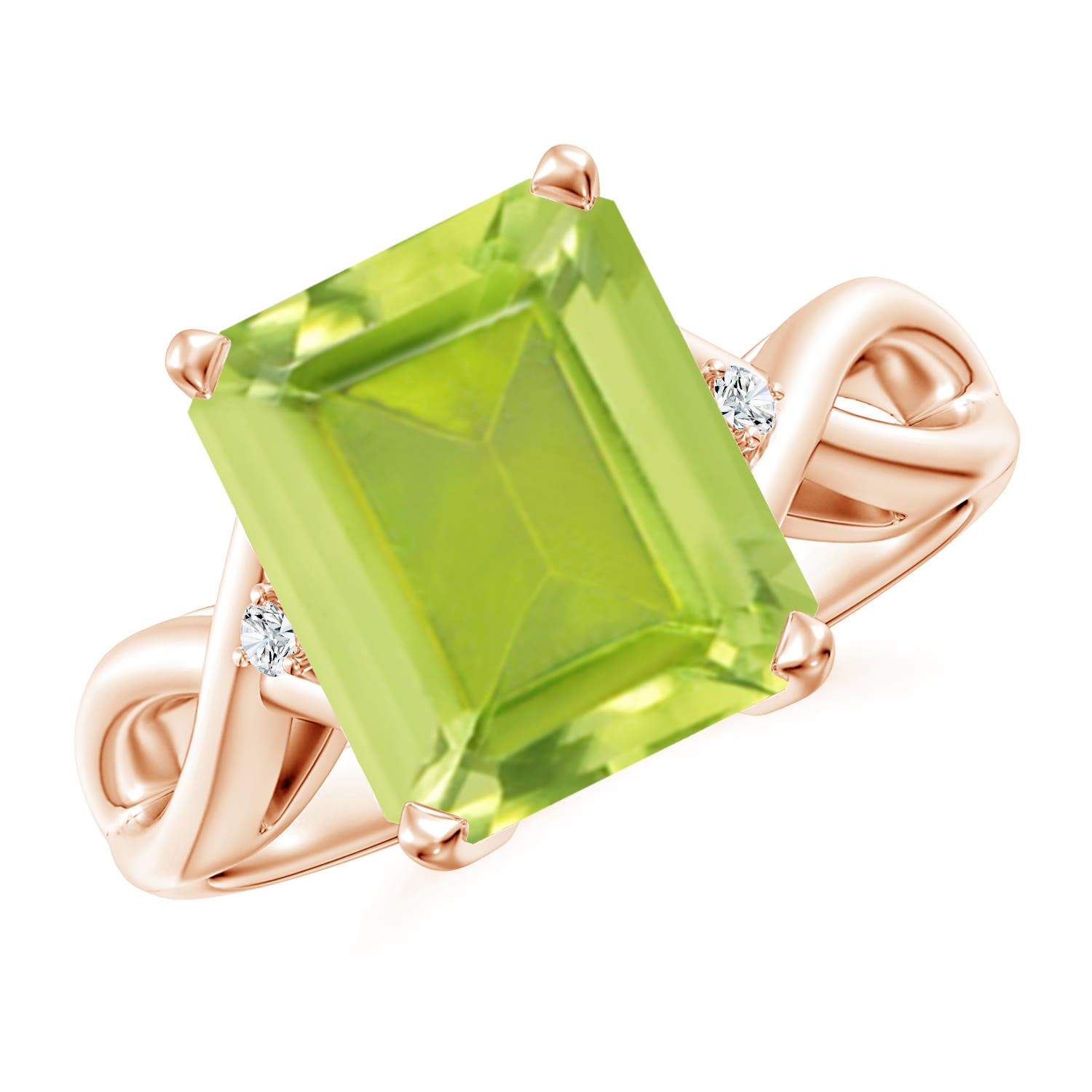 AA - Peridot / 3.83 CT / 14 KT Rose Gold