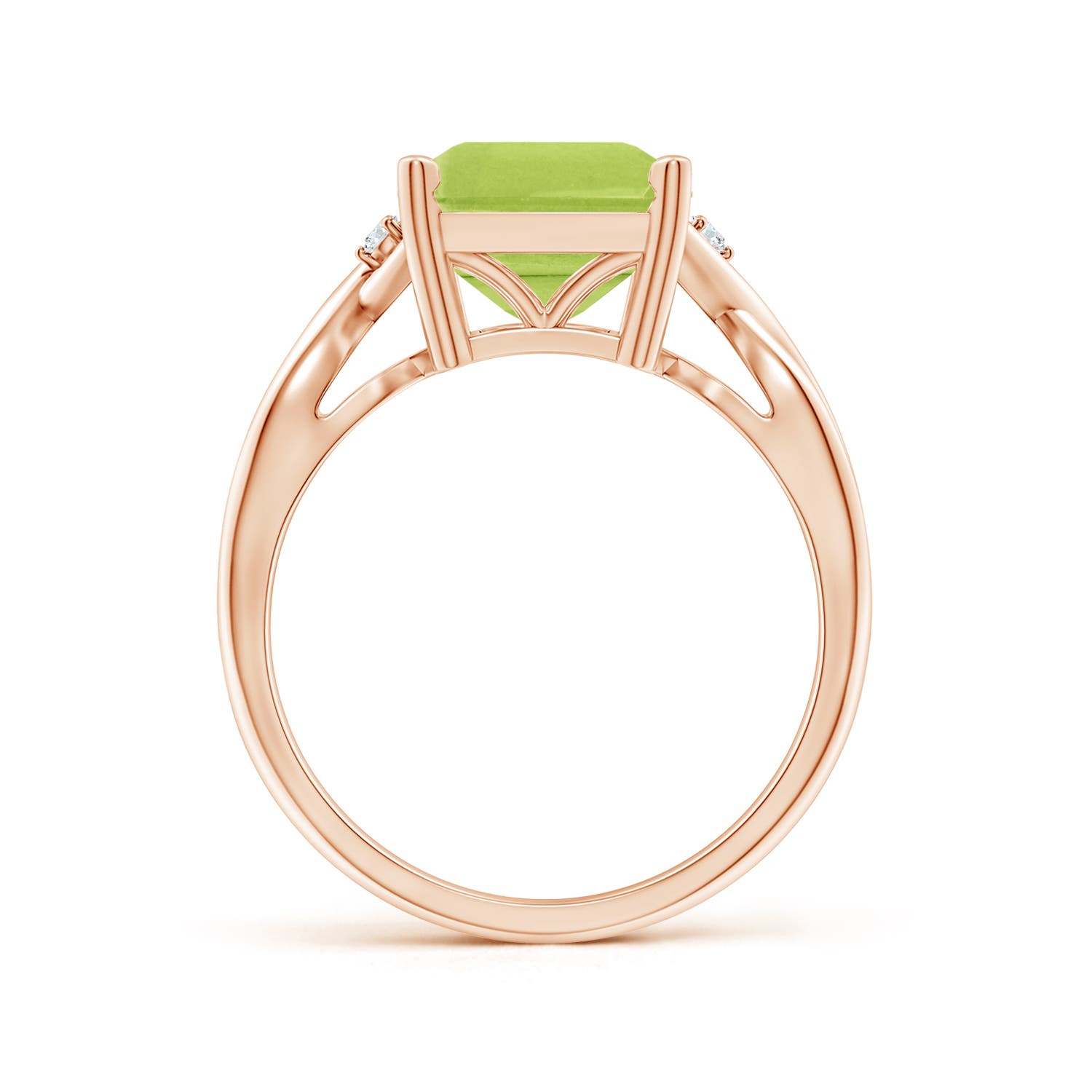 AA - Peridot / 3.83 CT / 14 KT Rose Gold