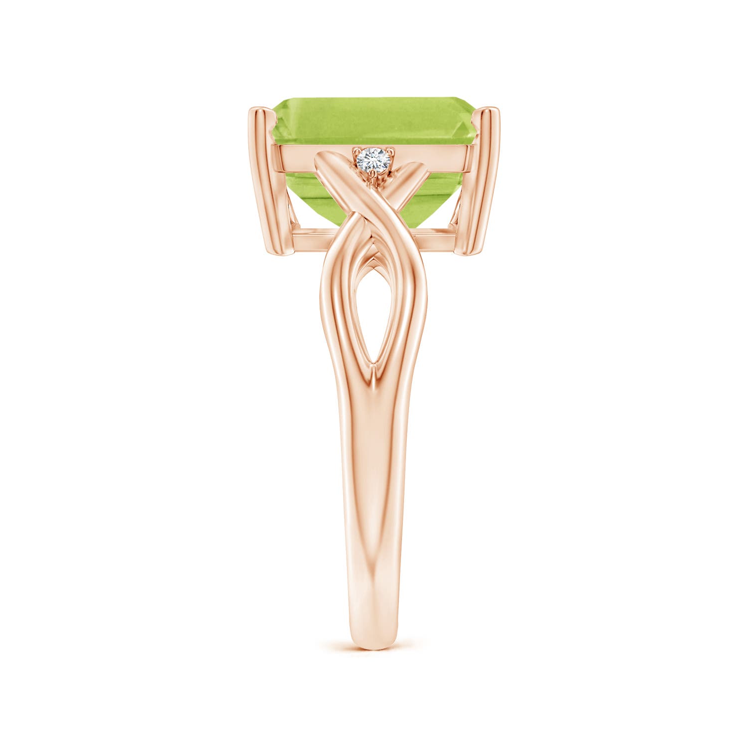 AA - Peridot / 3.83 CT / 14 KT Rose Gold