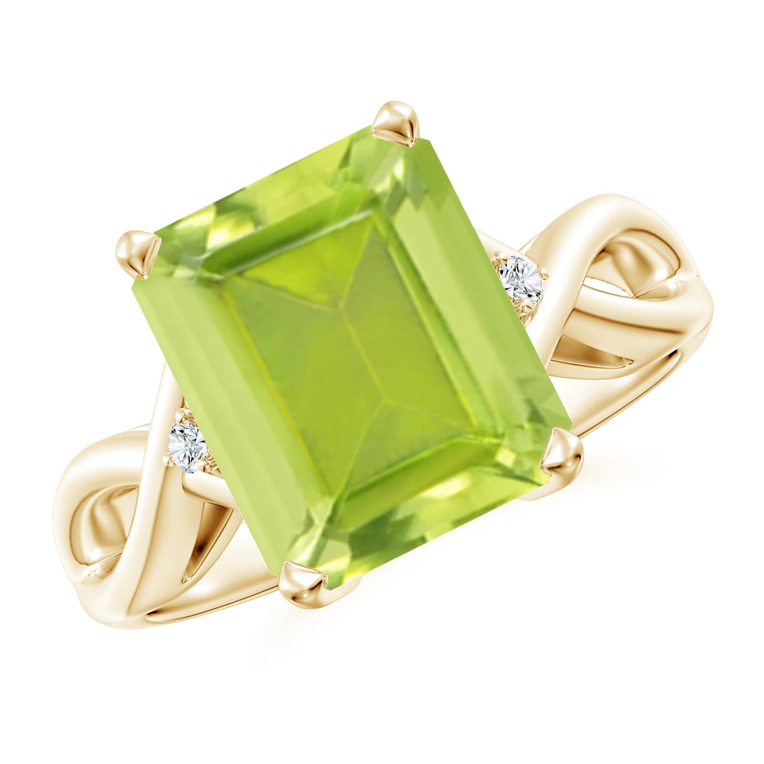 AA - Peridot / 3.83 CT / 14 KT Yellow Gold