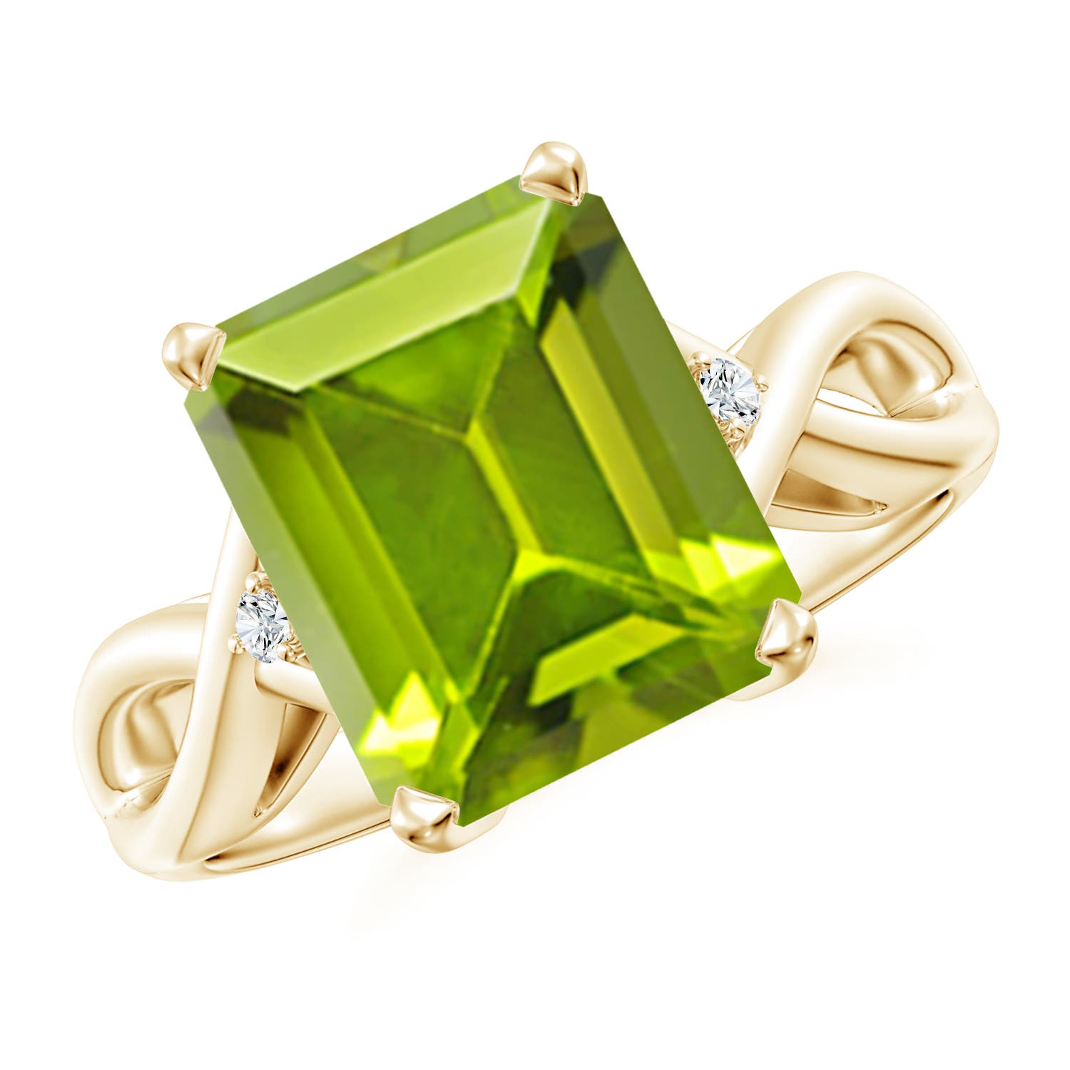 AAA - Peridot / 3.83 CT / 14 KT Yellow Gold