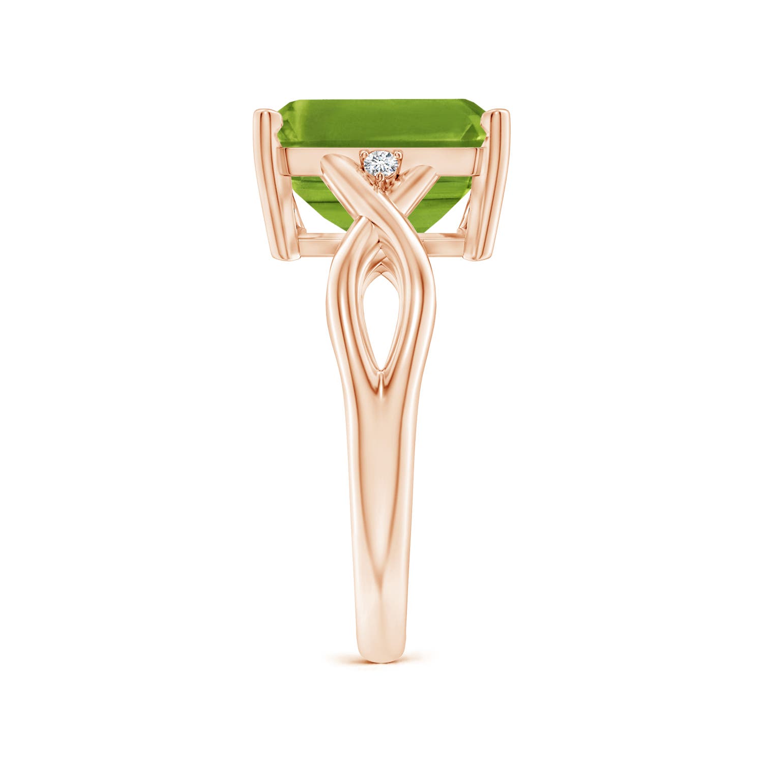 AAAA - Peridot / 3.83 CT / 14 KT Rose Gold