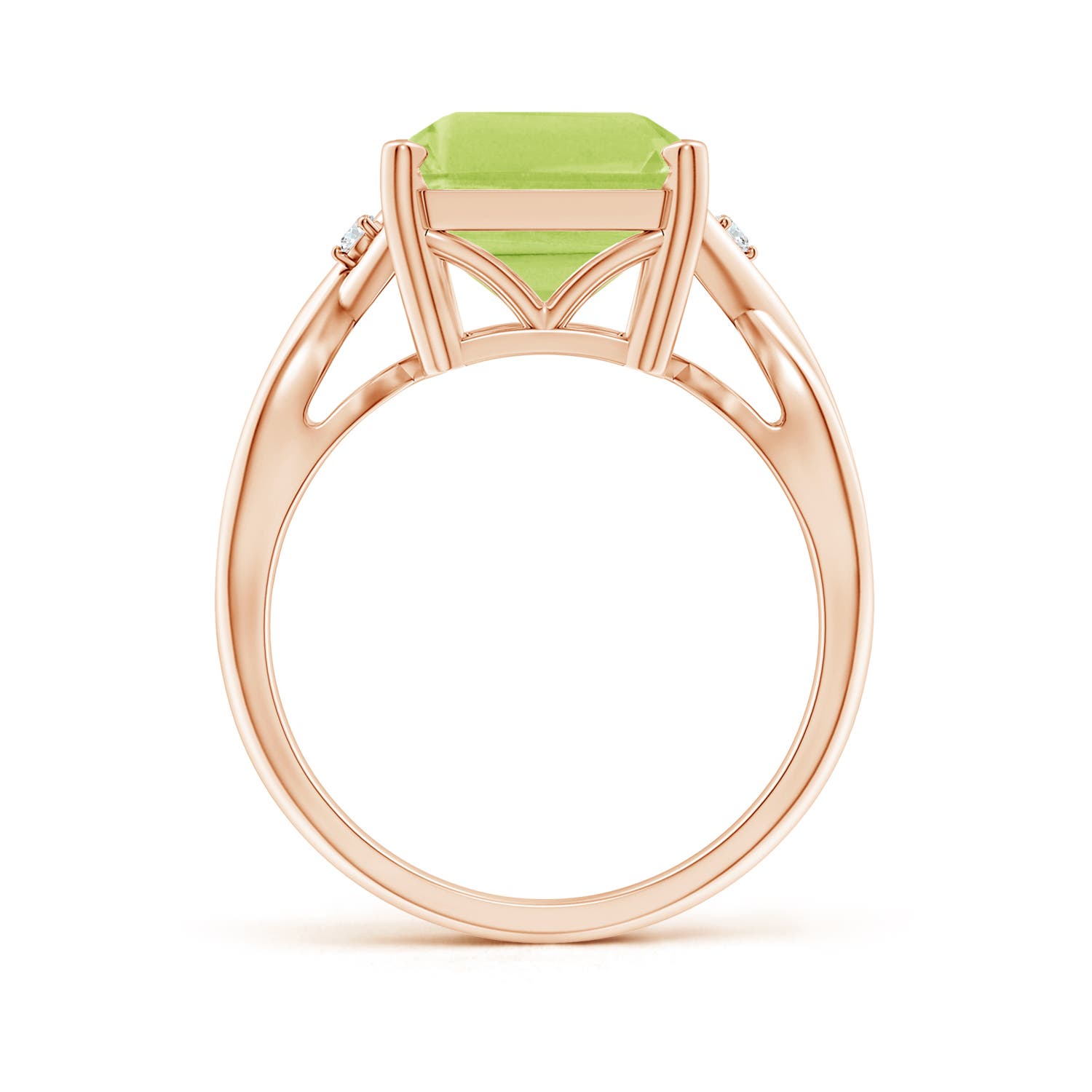 A - Peridot / 7.03 CT / 14 KT Rose Gold