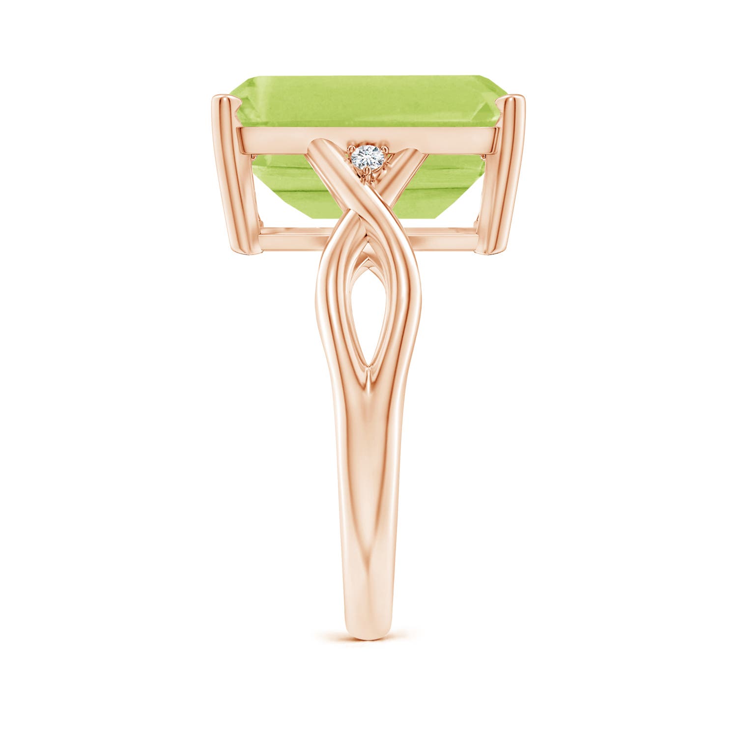 A - Peridot / 7.03 CT / 14 KT Rose Gold