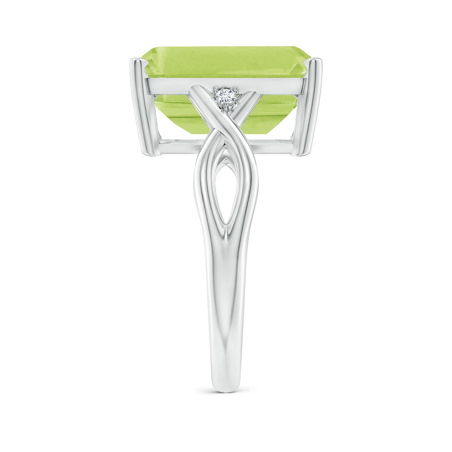 A - Peridot / 7.03 CT / 14 KT White Gold