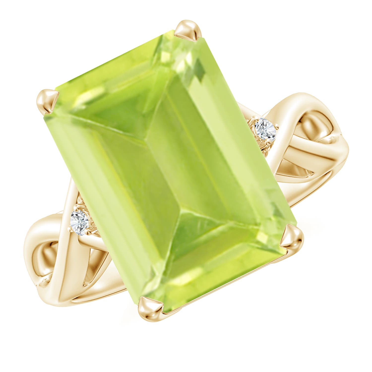 A - Peridot / 7.03 CT / 14 KT Yellow Gold