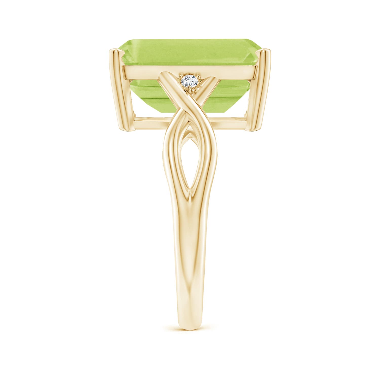 A - Peridot / 7.03 CT / 14 KT Yellow Gold