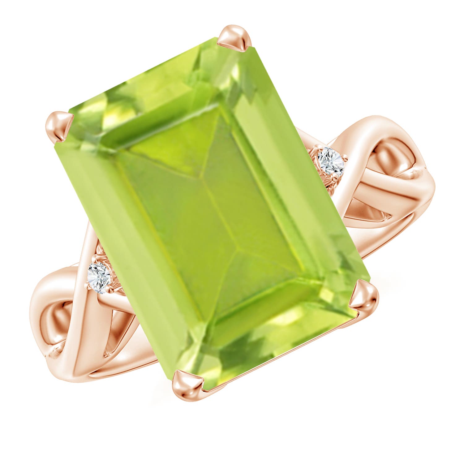 AA - Peridot / 7.03 CT / 14 KT Rose Gold