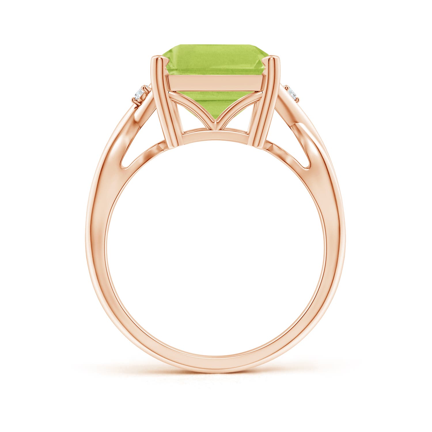 AA - Peridot / 7.03 CT / 14 KT Rose Gold