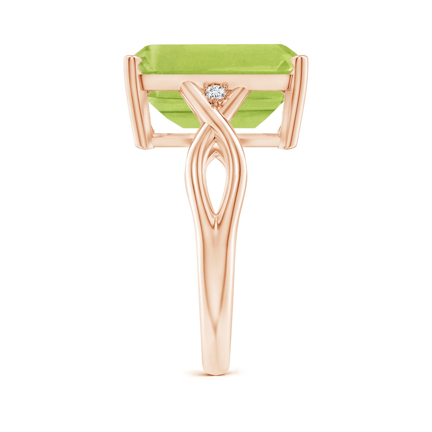 AA - Peridot / 7.03 CT / 14 KT Rose Gold