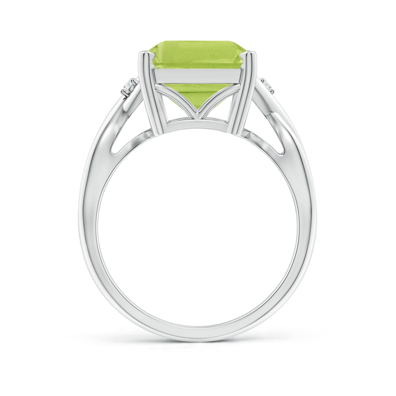 AA - Peridot / 7.03 CT / 14 KT White Gold