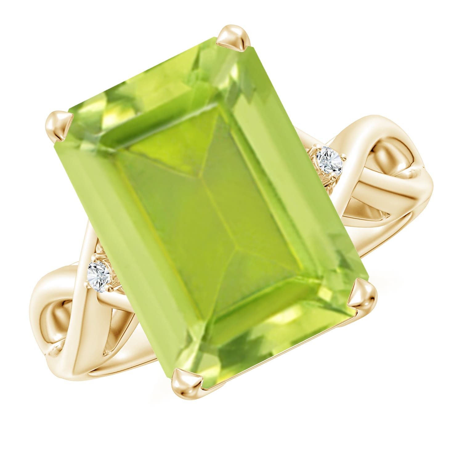 AA - Peridot / 7.03 CT / 14 KT Yellow Gold