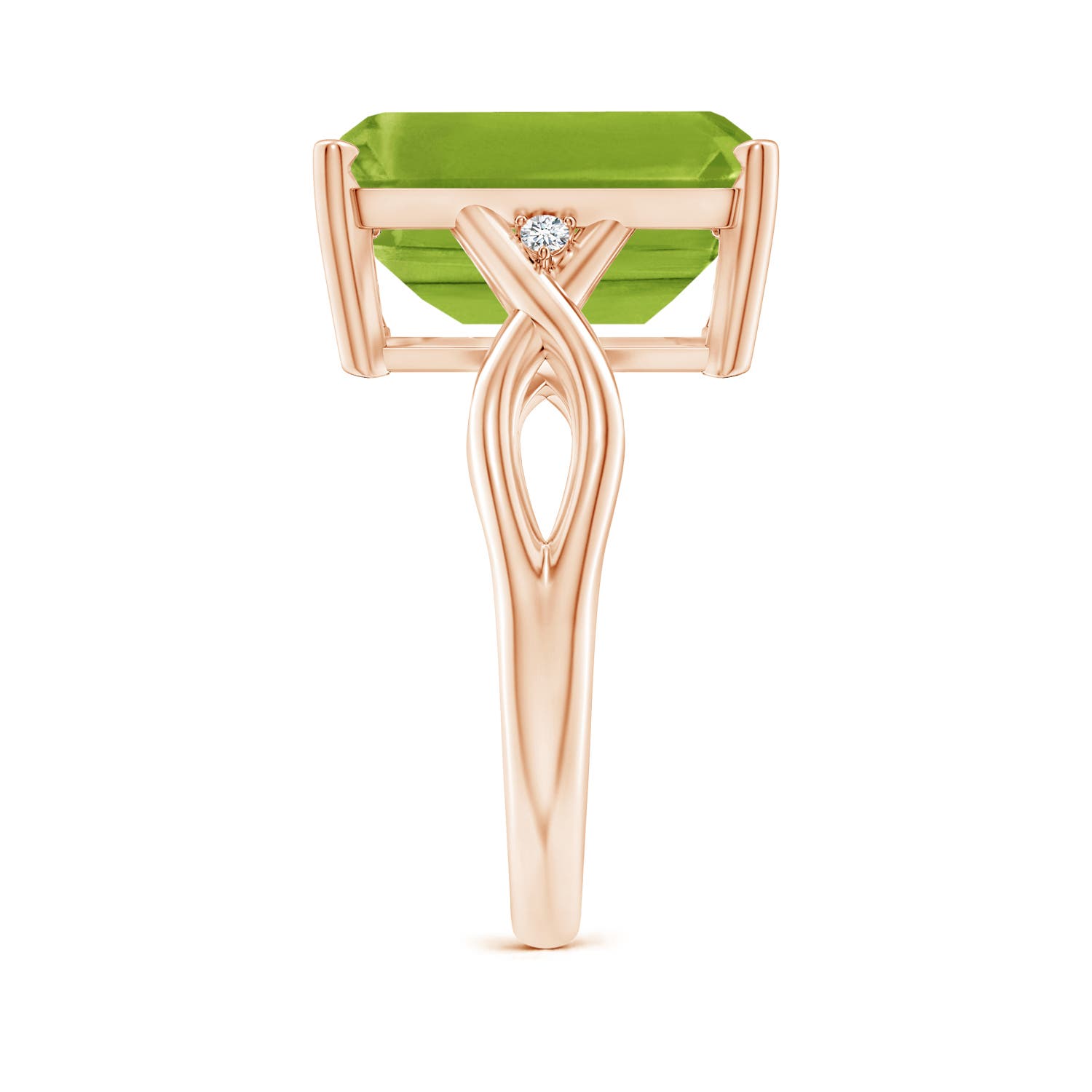 AAA - Peridot / 7.03 CT / 14 KT Rose Gold