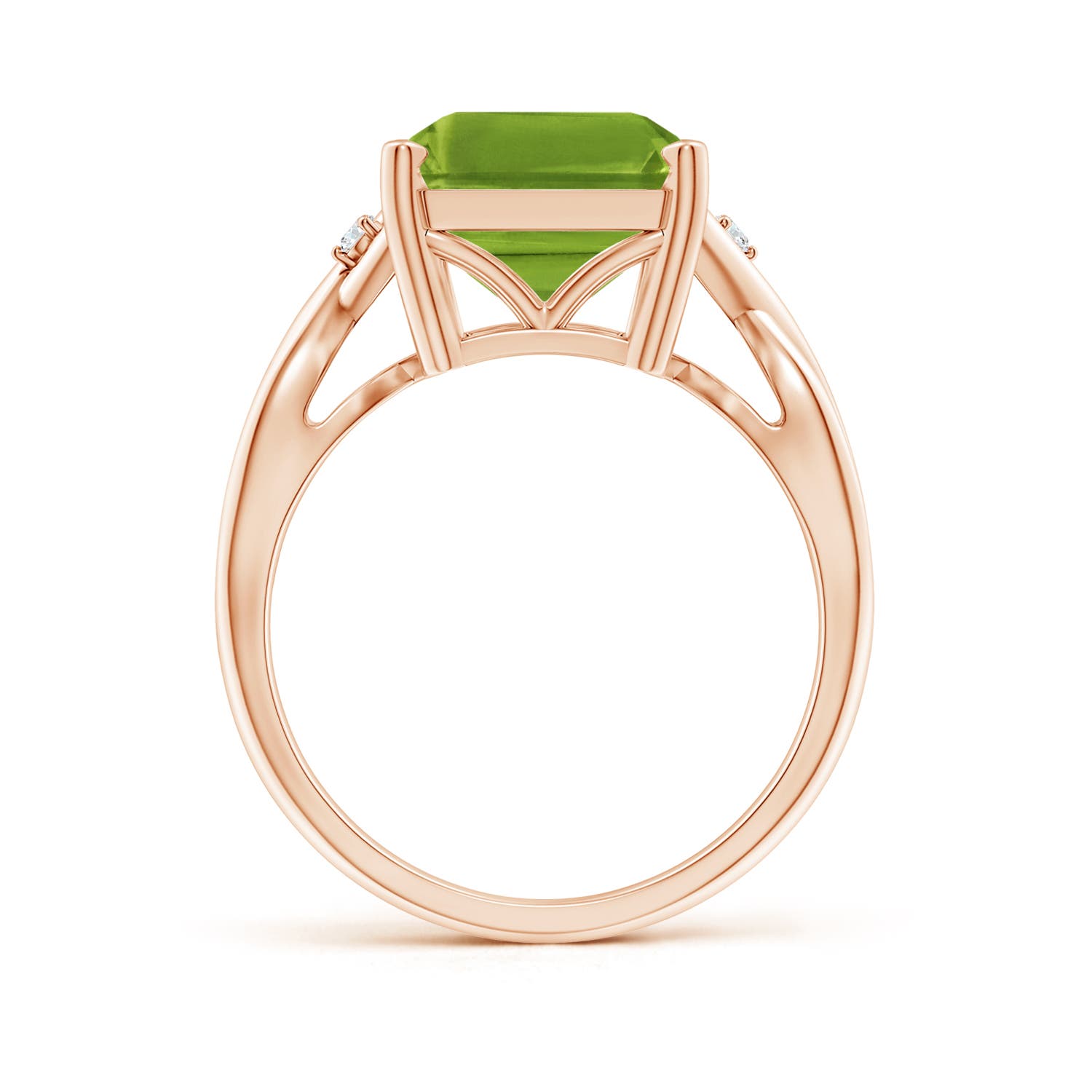 AAAA - Peridot / 7.03 CT / 14 KT Rose Gold