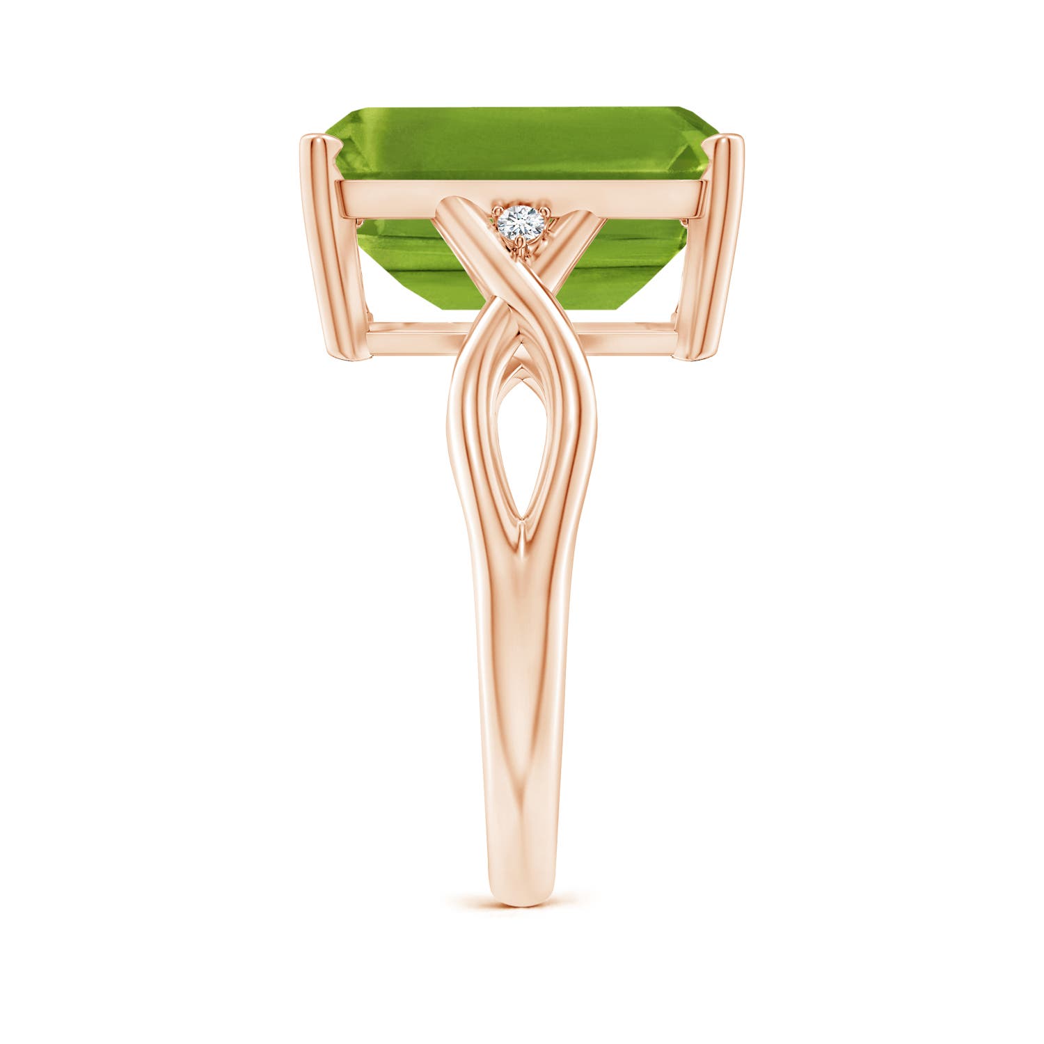 AAAA - Peridot / 7.03 CT / 14 KT Rose Gold