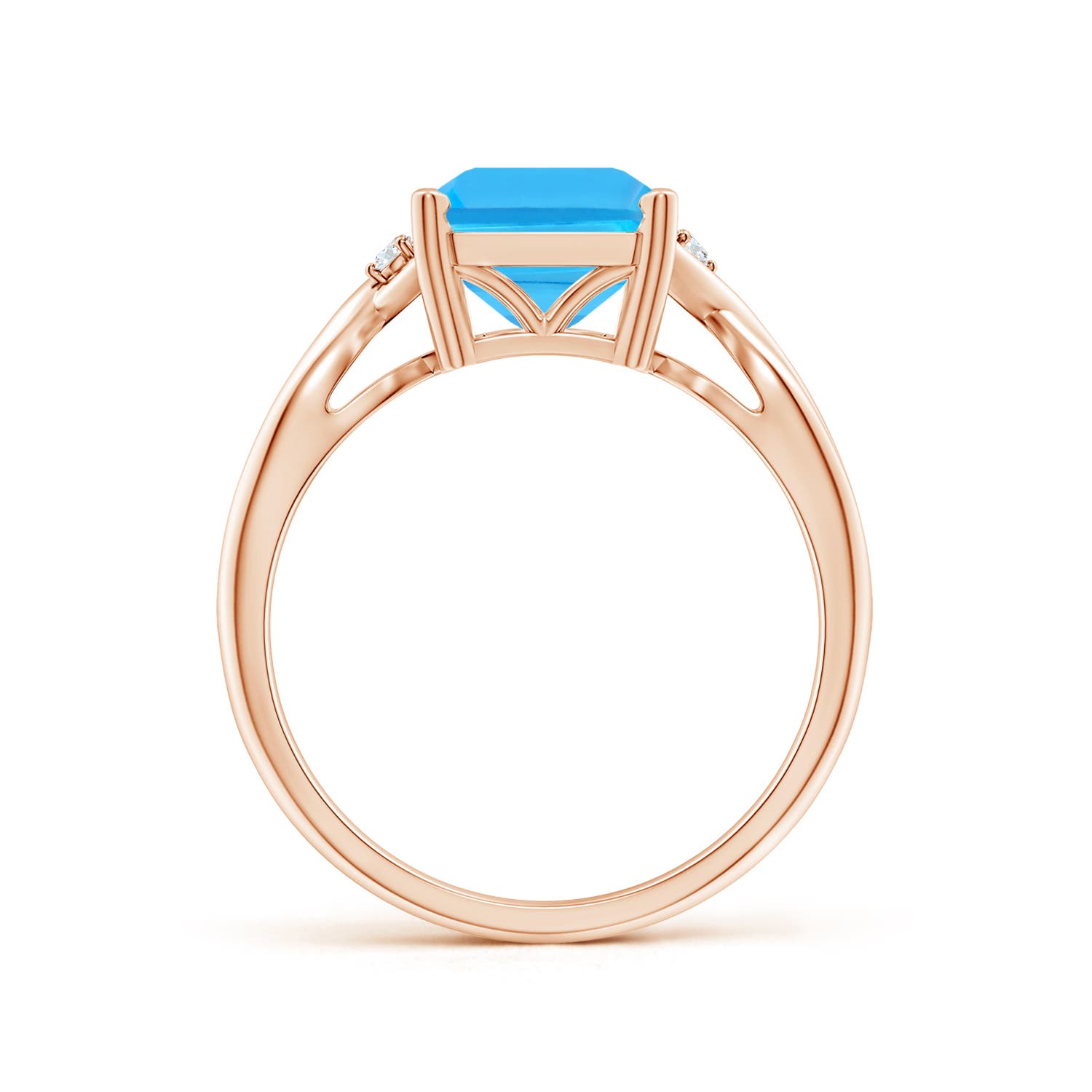 AAA - Swiss Blue Topaz / 4.03 CT / 14 KT Rose Gold