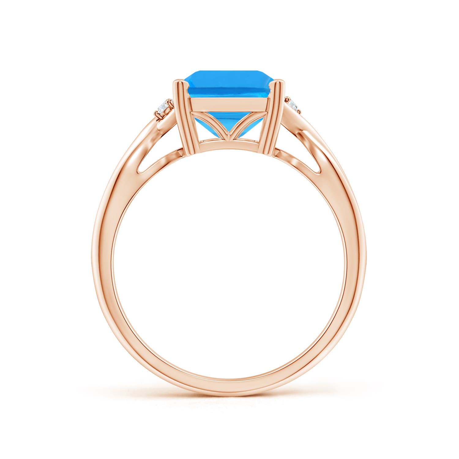 AAAA - Swiss Blue Topaz / 4.03 CT / 14 KT Rose Gold